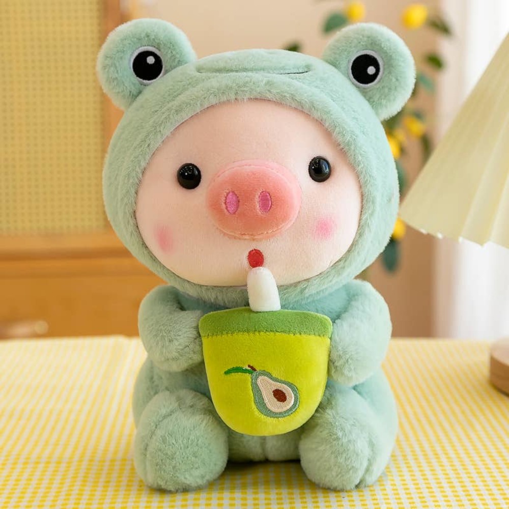 Cute Boba Piggy Plush